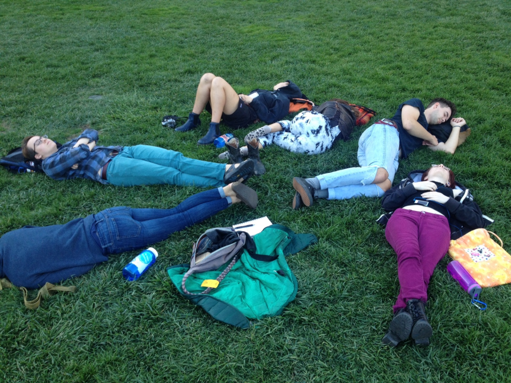 Nap in the Yerba Buena Gardens