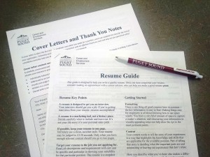 Resume Cover Letter Handouts