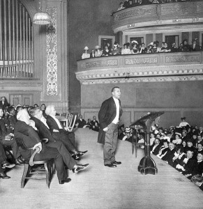 Booker T. Washington delivering his Tuskegee Institute Silver Anniversary lecture in  1906