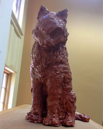 "Cat" - Hand built, Red Earthenware by Kendall Harman, ARTS 248