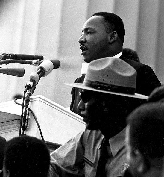 Martin Luther King, Jr. delivering "I Have a Dream" at the 1963 Washington D.C. Civil Rights March.  http://www.mlkonline.net/images.html