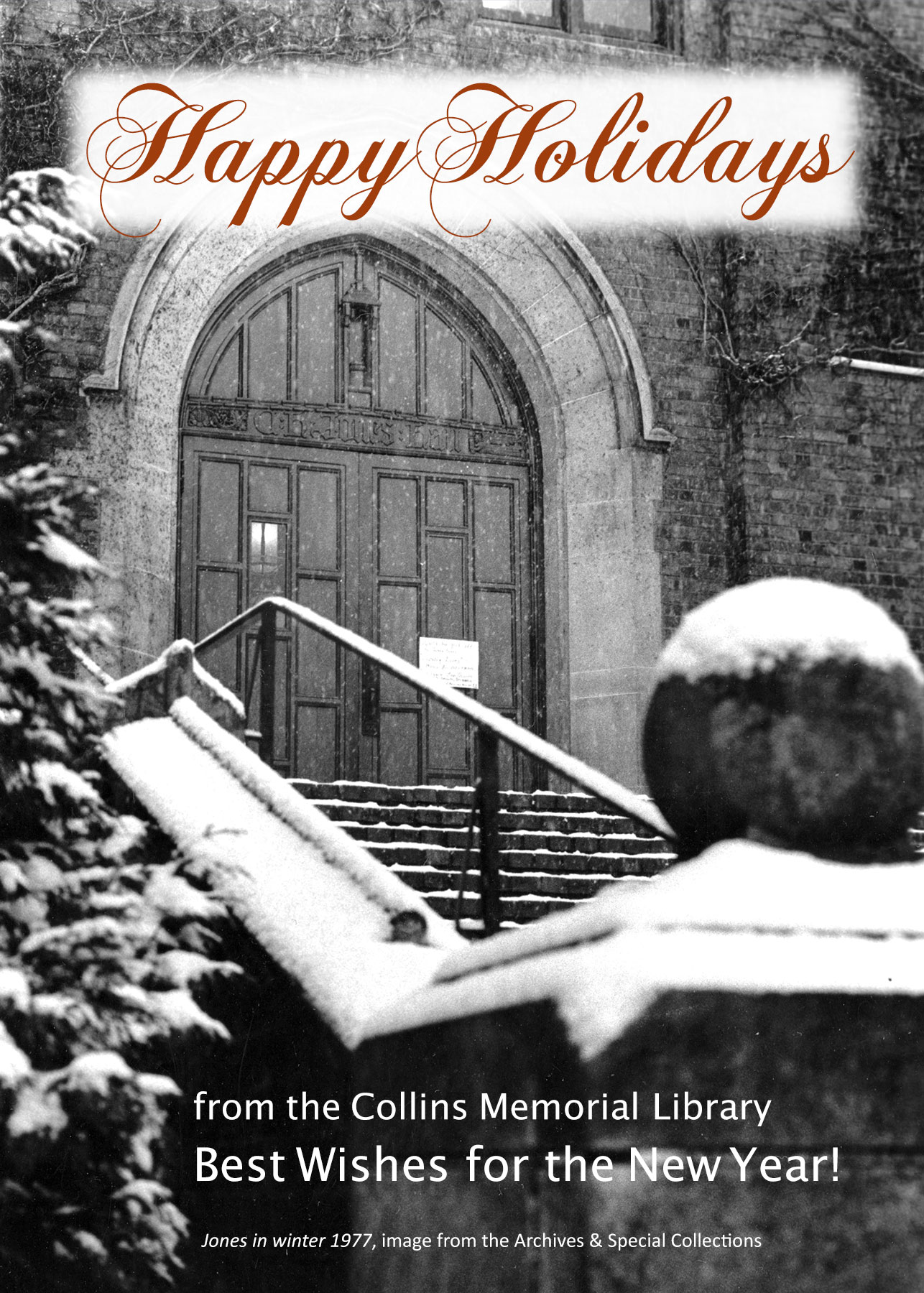 Jones in winter 1977, image from the Archives & Special Collections