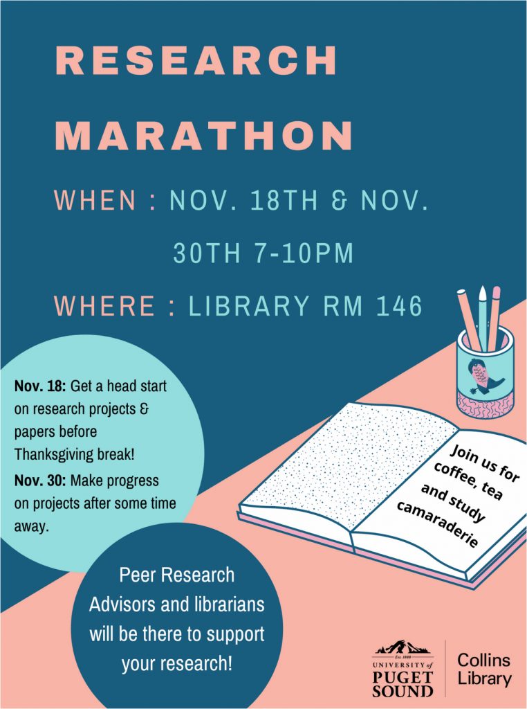 Research Marathon at Collins Library