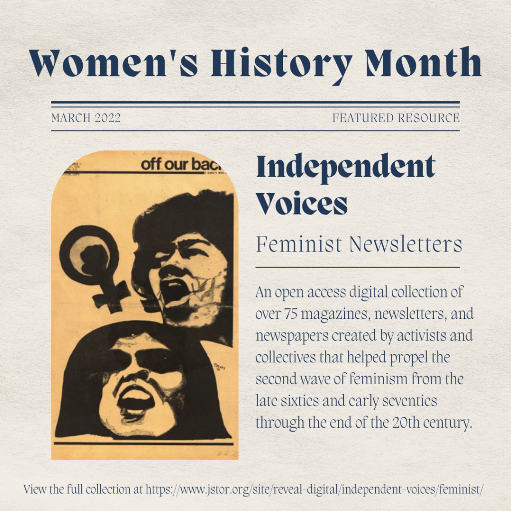 (Image) Celebrating Women’s History Month: Independent Voices: Feminist Newsletters