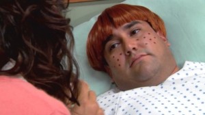 "On the telenovela El Amor Prohibido, it is revealed in this scene that. Silvio's freckles and hair were actually part of his mother's dead dog." - Google Image results