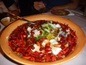 Sichuan fish dish! Spicy!