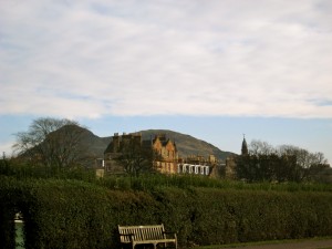 This is Arthur's Seat looming over the whole city. It's beautiful!