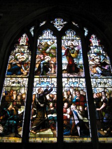 Just some of the beautiful stained glass in St Nicholas' Church. 
