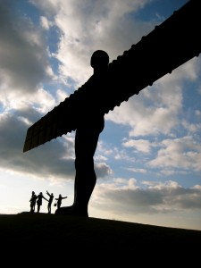 The "Angel of the North", about 20 minutes outside Newcastle, is the largest sculpture in the UK and is probably the largest angel sculpture in the world!