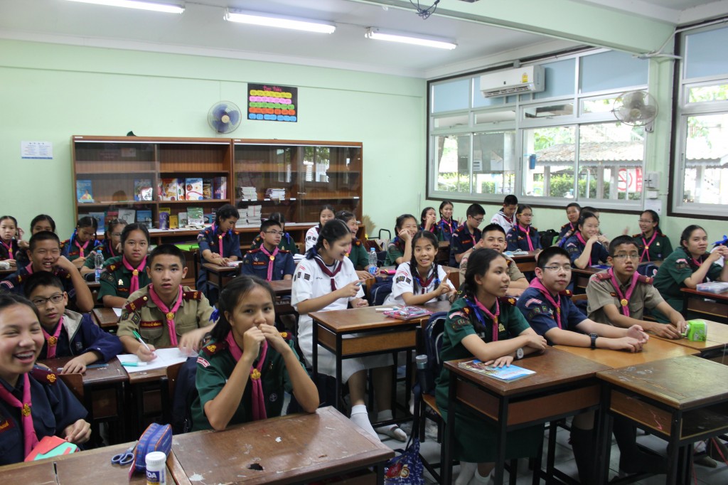 students on scout day