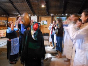 the Mapuche performing a ceremony 