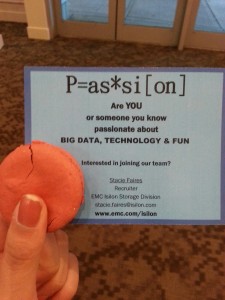 Tech companies recruiting through giving out free macaroons? I dig it. 