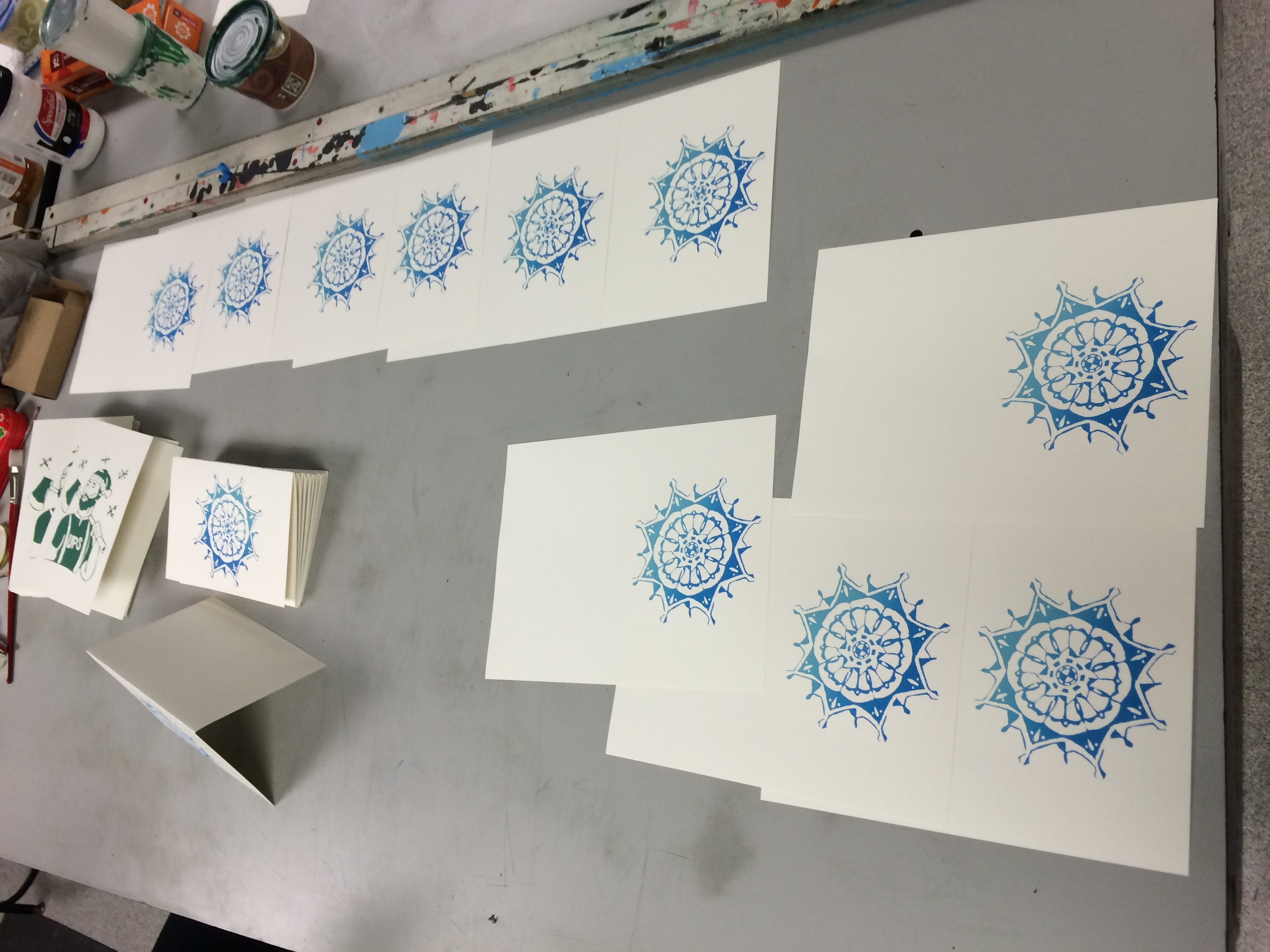 Another one of our designs: this intricate snowflake designed by Rachel!