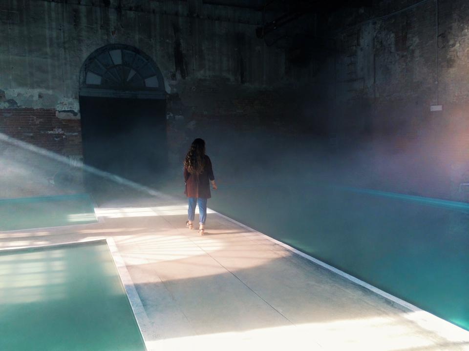 Snapped this atmospheric picture of Ally Suarez '16 in the Venice Biennale