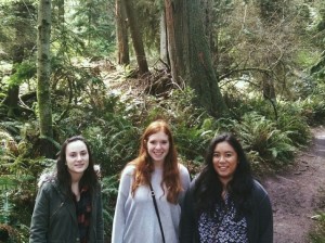 Dubbed by Gaea, "Awkward woods pic!"  From left to right: Claire, Talena, Gaea. 