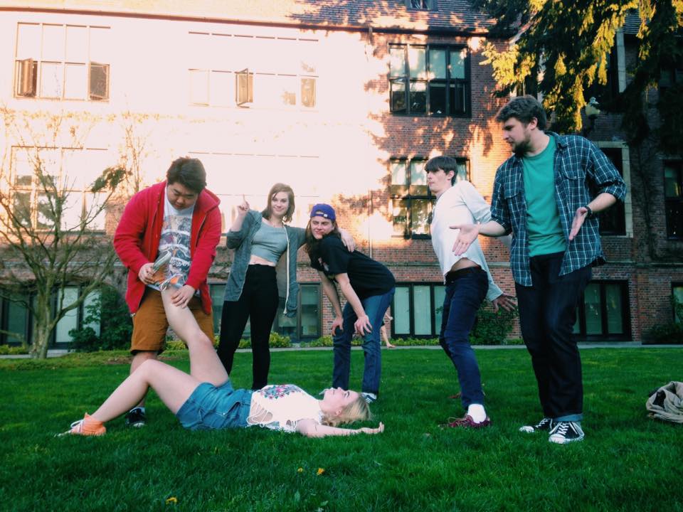 When the weather's nice, UT does improv practice outside. And that allows for great photo ops.