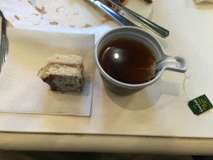 Tea and cake we ate on one of our group meals in the international dorms.