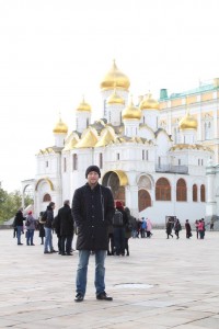Incredible cathedrals inside the Kremlin in Moscow, Russia.