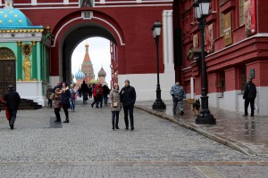 Just outside the Red Square in Moscow, Russia.