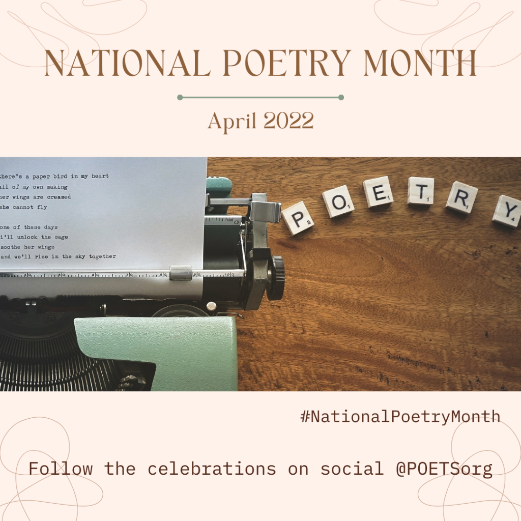 National Poetry Month April 2022 (image of typewriter)
